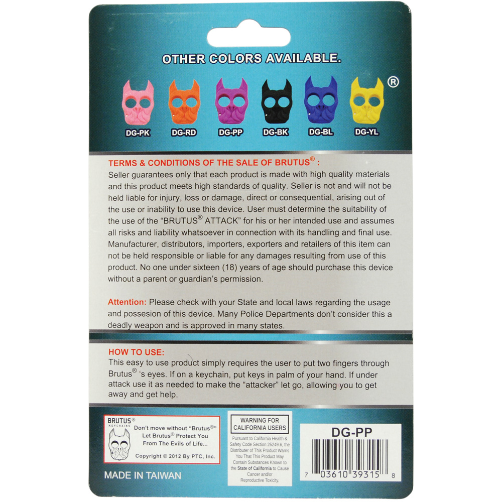 Brutus Self Defense Key Chain Purple Color view 2